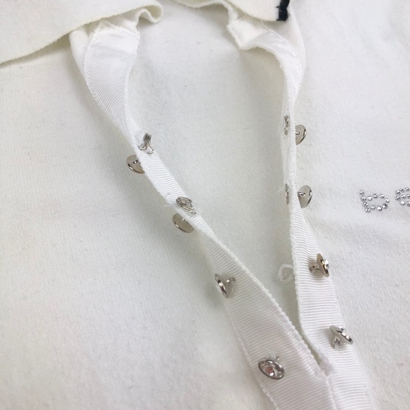 Bebe Logo Fitted Knit Polo Shirt - Picture 7 of 8